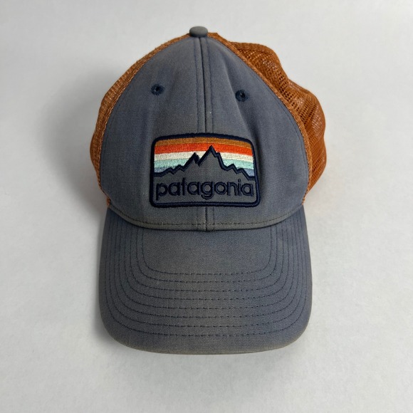 Patagonia Other - Patagonia Trucker Hat Men's OSFA Grey Orange Mesh Snapback Mountain Hiking